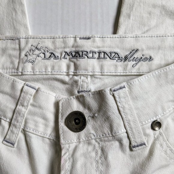 LA MARTINA Women's Straight Leg Jeans Size 26 White NWOT - Picture 4 of 7